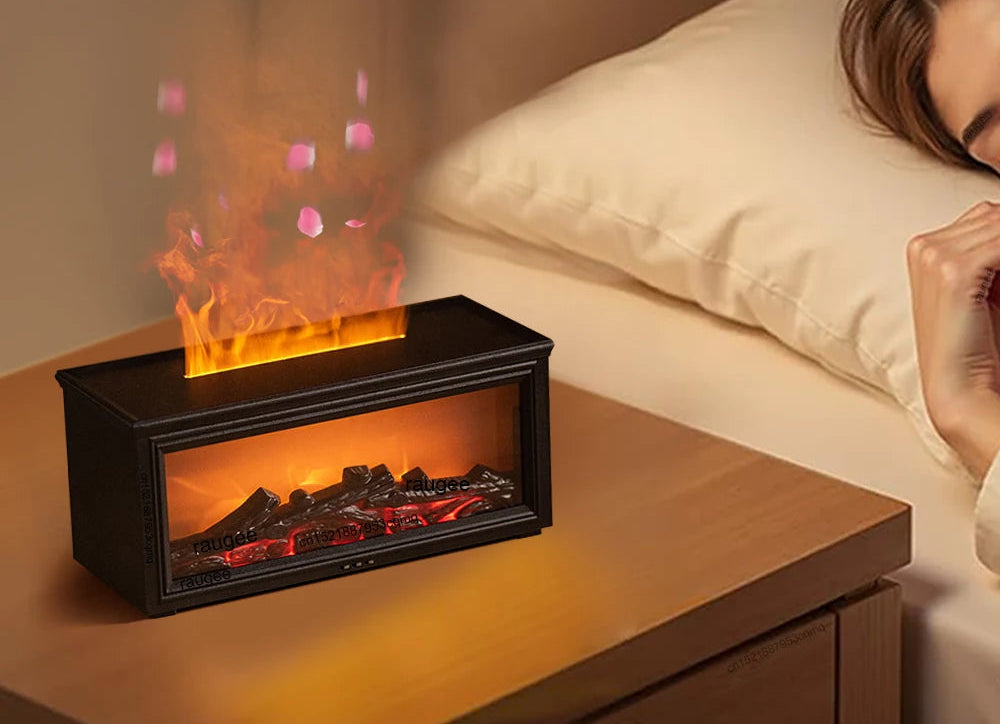 Dyfuzor zapachowy z efektem ognia 🔥 Nawilżacz + aromaterapia